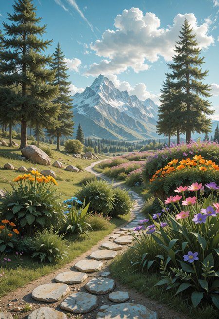  impressionism (1.5), perfect eyes, high detail, depth of field, (blurred background), (dramatic lighting),masterpiece, best quality,((asd123)),very aesthetic,8k,  (( neon green-yellow)),

In this image we can see a few mountains, there are some trees, plants, flowers, rocks, grass, and the sky with clouds in the background..    ,
masterpiece, best quality, amazing quality, very aesthetic, perfect, eyes, grown, 24yo, (USNR), (r17329_illu)



,flower, outdoors, sky, day, cloud, blue_sky, tree, no_humans, white_flower, grass, cloudy_sky, plant, red_flower, scenery, nature, pink_flower, blue_flower, forest, yellow_flower, rock, purple_flower, mountain, bush, road, field, mountainous_horizon, orange_flower, landscape, path, meadow