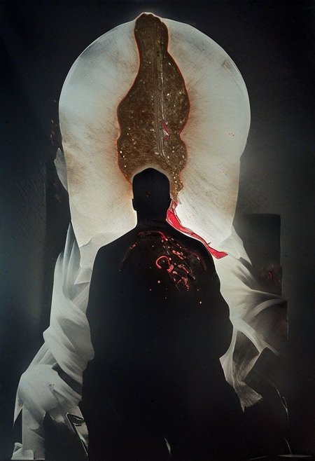 painting of an older man and his adult male lover, spark ignites, tortured souls, peacefulness, revelation, surreal dark smeared background, black and gold mutations tears in fabric , separation of colors, in the style of nicola samori <lora:DarkAnime1:1> <lora:HorrorArt(1):1.2>, glow effects, godrays, Hand drawn, render, 8k, octane render, cinema 4d, blender, dark, atmospheric 4k ultra detailed, cinematic sensual, Sharp focus, humorous illustration, big depth of field, Masterpiece, colors, 3d octane render, 4k, concept art, trending on artstation, hyperrealistic, Vivid colors, extremely detailed CG unity 8k wallpaper, trending on ArtStation, trending on CGSociety, Intricate, High Detail, dramatic, absurdes, a realistic baroque bedroom, white canopy over bed, white drapes, damask patterns, intricate details,    in the style of Vittorio Matteo Corcos