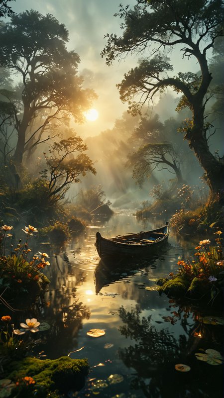 stained glass style a slumbering dreamweaver reclines upon a moss covered islet, surrounded by a halo of soft luminescence that seeps from the wispy tendrils of fog curling around its form like a gentle lover's caress. the dreamer's eyes are half closed, their gaze drifting lazily towards the surface of a glassy lake, where ripples of gold and copper disturb the otherwise perfect reflection of the mist shrouded peaks rising in the distance. as the dreamweaver's hand darts across the water, a scattering of moon petaled flowers floats to the surface, releasing their sweet fragrance into the still air, while a office of silver tailed fish weave through the depths, their gentle splashing creating a soothing melody that seems to harmonize with the dreamer's very breath. . vibrant, beautiful, translucent, intricate, detailed 
many details, extreme detailed, full of details,
Wide range of colors., Dramatic,Dynamic,Cinematic,Sharp details
Insane quality. Insane resolution. Insane details. Masterpiece. 32k resolution.
<lora:add-detail-xl:0.95> <lora:dvr-lnds-sdxl:0.3> dvr-lnds-sdxl <lora:MJ52:0.25> <lora:ral-apoctvisn-sdxl:0.3> ral-apoctvisn <lora:zavy-cntrst-sdxl:0.35> dark, chiaroscuro, low-key <lora:zavy-rmlght-sdxl:0.41> zavy-rmlght <lora:SDXLFaeTastic2400:0.225>