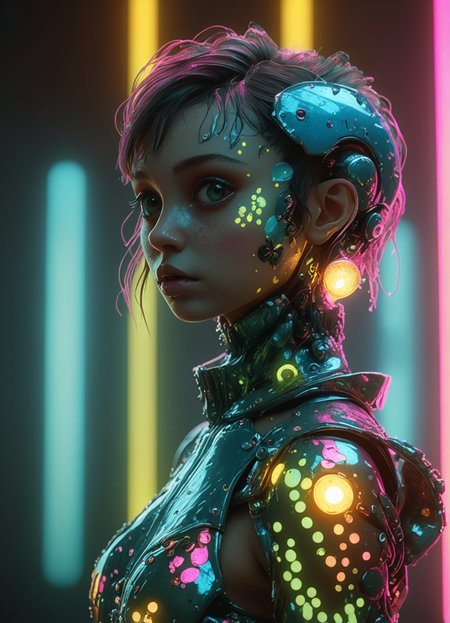 Ombre color scheme of neon blue, neon pink, neon yellow, neon green, neon orange, ((Long shot)) of jp-Brendac5 a in the style of unreal engine 5, charles willson peale, jeremiah ketner, mark ryden, aurorapunk, subsurface scattering, cinematic photo, soft lighting, heavy shadow, 35mm photograph, bokeh, professional, 4k, highly detailed, (blush:0.5), (goosebumps:0.5), subsurface scattering cutecore dreampop  Dramatic lighting DiscoTech, scifi, uv blacklights, sequined
 <lora:envyStarlight_v10:0.8>  <lora:TheWeirdies:0.8> TheWeirdies <lora:MJ52:0.35> <lora:retro fashion cyberpunk style:0.8> retro, cyberpunk, fashion, style, subsurface scattering, Photorealistic, Hyperrealistic, analog style, realistic, film photography, soft lighting, heavy shadow