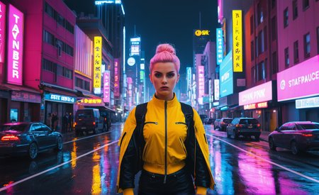 <lora:cwhyberponk1:1>,cwhyberponk1,r0k@p@nk,cwhyberponk0,cwhyberponk,str33tv13w,, scenery, city, cityscape, science fiction, city lights, street, neon lights, realistic, cyberpunk, dark,, Alert theme, bright-yellow aesthetic, (bright-red aesthetic:0.6), (bright-orange aesthetic:0.3), Raised eyebrows, furrowed brows, slightly tightened facial muscles, wide open eyes, leaning slightly forward,