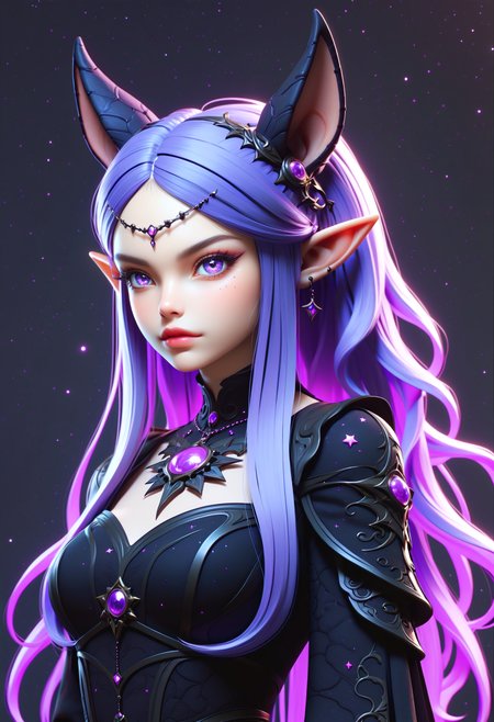 , score_9, score_8_up, score_7_up, high quality, best quality, highly detailed, PONY\zPDXL3, Elf_Ears, [Artstyle] SomethingWeird_Geekpower [PDXL], 3D_Render_Style, Navi_Celestial_Skin_PonyXL, Gothic_Neon_Style, <lora:XL\Elf_Ears:0.5>, <lora:XL\Art Style\[Artstyle] SomethingWeird_Geekpower [PDXL]:0.5>, <lora:XL\3D_Render_Style:0.5>, <lora:XL\Navi_Celestial_Skin_PonyXL:0.5>, <lora:XL\Gothic_Neon_Style:0.5>