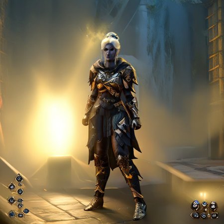 VG_SS, fake screenshot, english text,
(High Resolution), (More Details), (8K), (High Resolution)
Fake video game interface. 
Scrolled beat'em up.
1 girl, 
mintharalora, blue skin, white hair with bun, body armor, leg armor, 
perfection style, 
(Faceshot_By_stable_yogi-v2)
 full body, zoomed out,exactly facing right  clenched fists,  ready for fist-fight. 
BREAK
and 2+ boys, bandit, cloak, leather armor, hulking body, horns, facing left , ready for fist-fight.
backdrop is a bloody arena, strong artificial lighting