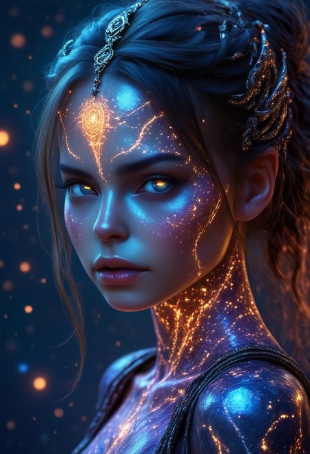 Gorgeous Galactic female portrait