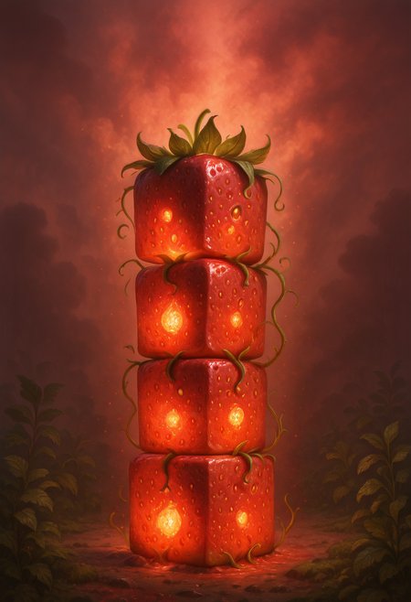 masterpiece, best quality,    strbrry, cube,     ,<lora:StrawberryWorldMorph_IXL_v1:1.0>,