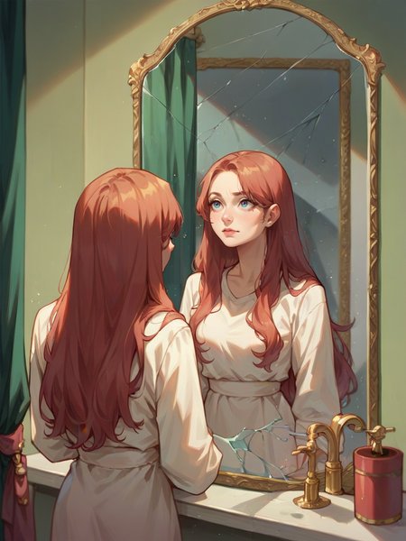 score_9, score_8_up, score_7_up, score_6_up,   <lora:m1rr0rXLP:0.6> m1rr0r, mirror, reflection, long hair, 1girl,