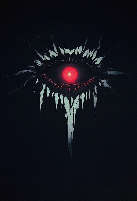 DRKWB, glowing, dark, no humans, glowing eyes, monster, solo