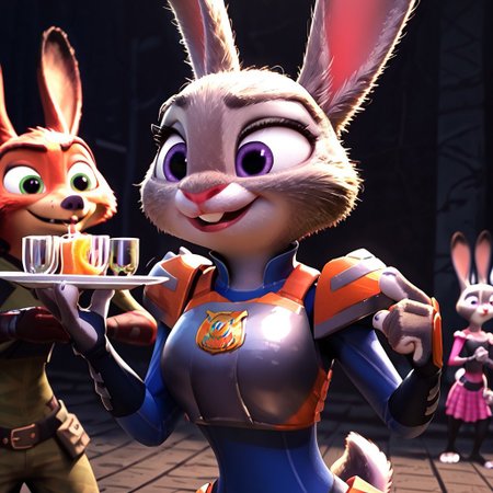 score_9, score_8_up, score_8,  anthro, furry girl, Dessert, ruined building, rusted ship in dessert, Dystopian wasteland, Judy hopps, bunny, size difference, Dystopian Judy hopps, mad max, wastland, bodysuit, armored bodysuit, armor, pauldrons, breast plate, gauntlets, gloves, 
 <lora:add-detail-xl:1> <lora:princess_xl_v2:0.7> <lora:g0th1cPXL:0.4> <lora:Expressive_H:0.3> <lora:judyhopps-v2.5-ponyv6xl:0.6> <lora:incase-ilff-v3-4:0.6>