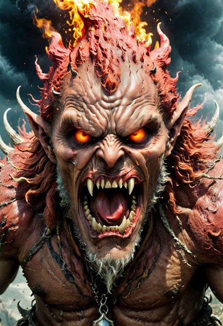 wizard, very detailed wizard, The beasts looks very angry and ready to cause chaos,  DEVIL SPAWN.