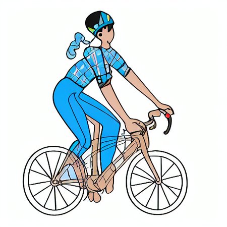 bike shorts,, flat color, lying, blue shirt,
