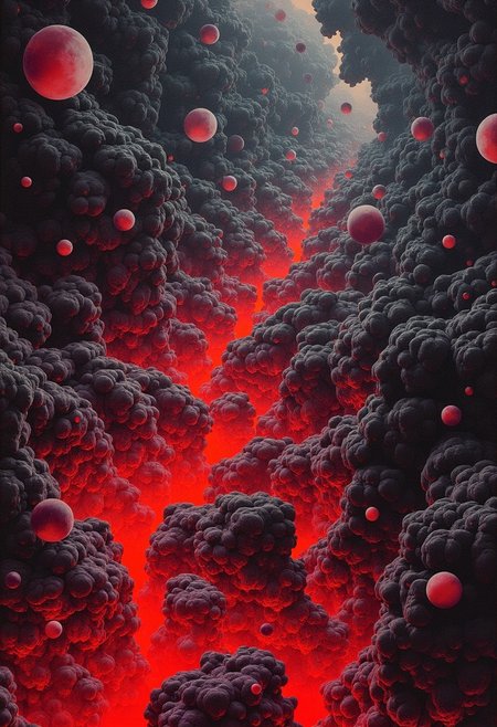 Art by albert bloch depicting the Pure interdimensional cosmic entity as an eternal dreadful timeline of the universe