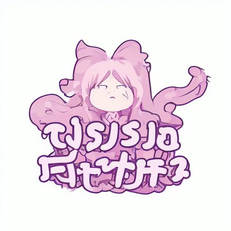 a logo for the character "tsukasa" displaying cute anime aesthetic