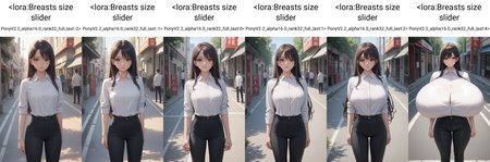 Breasts size slider