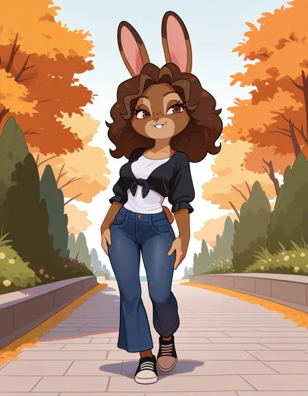 masterpiece, best quality, very aesthetic, absurdres,
outdoors, casual, 
full body, posing, 
seductive smile, parted lips, long eyelashes,
<lora:Brianna_v01_NAIXL:1>
Br1anna,1girl,solo,furry,furry female, rabbit girl, brown hair, long hair, rabbit ears, brown eyes, animal nose, buck teeth, body fur, brown fur, rabbit tail,