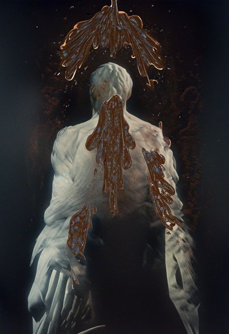 painting of an older man and his adult male lover, spark ignites, tortured souls, peacefulness, revelation, surreal dark smeared background, black and gold mutations tears in fabric , separation of colors, in the style of nicola samori <lora:DarkAnime1:1> <lora:HorrorArt(1):1.2>, glow effects, godrays, Hand drawn, render, 8k, octane render, cinema 4d, blender, dark, atmospheric 4k ultra detailed, cinematic sensual, Sharp focus, humorous illustration, big depth of field, Masterpiece, colors, 3d octane render, 4k, concept art, trending on artstation, hyperrealistic, Vivid colors, extremely detailed CG unity 8k wallpaper, trending on ArtStation, trending on CGSociety, Intricate, High Detail, dramatic, absurdes, a realistic baroque bedroom, white canopy over bed, white drapes, damask patterns, intricate details,    in the style of Vittorio Matteo Corcos