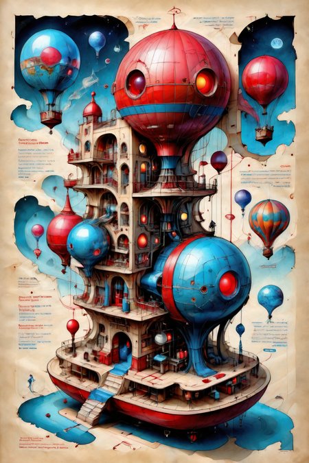 amazing, stunning artwork, unique, photorealistic, absurdres, complex, s refection, masterpiece from a different dimension, <lora:gl0ssy1:1> gl0ssy1, psychedelic, fractal emerging from darkness, pitch black, red highlights, realistic, <lora:add-detail-xl:1>,blueprint, schematic, detailed isometric cutaway, <lora:Isometric Cutaway:1> Isometric Cutaway page <lora:ParchartXL_CODA:1> on parchment, air balloon,  <lora:AdvancedEnhancer_.5+add-detail_.5+TI-WonderLora_1+actionpose_.5 :1> <lora:detailed_notrigger:1>