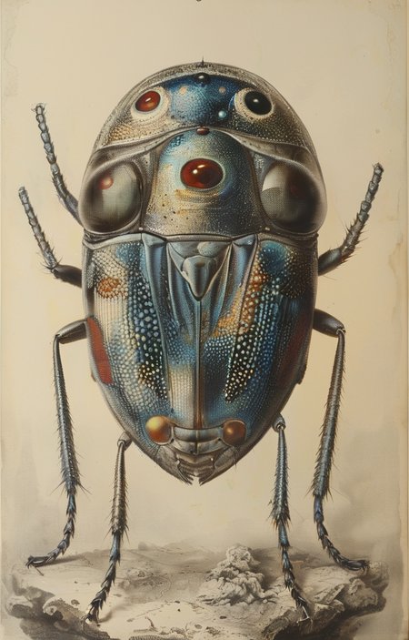 masterpiece,best quality,<lora:tbh248-sdxl:0.8>,illustration,style of Micrographia,cell:1.5,Microscopic compound eye,