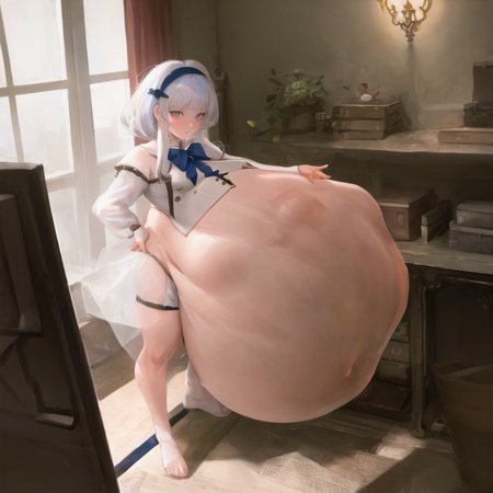 <lora:last:1>, vore, big belly, beautiful, masterpiece, best quality, extremely detailed face, perfect lighting, 1girl, solo,