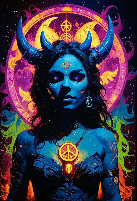 The harmony dreamin' had me constantly schemin'
Rarely peace, in belly of beast, armed like a demon, <lora:xl_more_art-full_v1:0.4>,  <lora:MJ52:0.4>, LED Lighting, <lora:Ive_Got_The_Power:0.8>, <lora:blacklight_makeup_v2:0.7> blacklight makeup