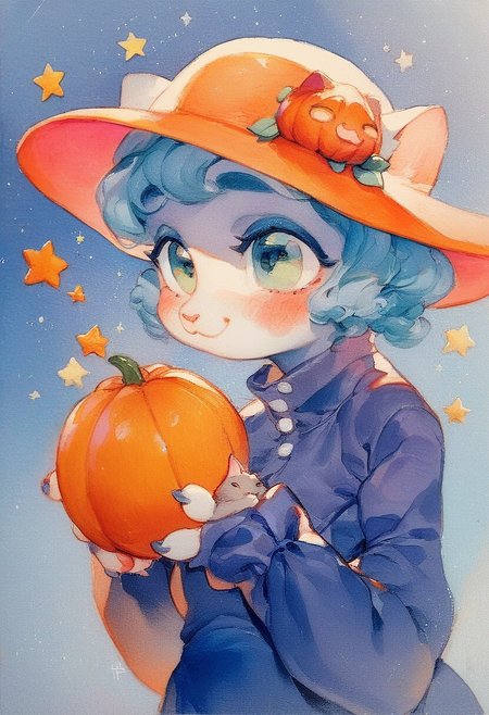 ((score_9_up, score_8_up, score_7_up:1.2)),
Anime, cat, ((cat anthro:1.2)), long muzzle,
watercolor \(medium\), traditional media, amazing, best, 
mature, ((which)), watercolour space drinks, spooky season, ((pointed which hat)), female focus, detailed background, (deep night), completely clothed,night, 
Pumpkin pie, impenetrable fog, pointed stars, blush, round eyes, strong shadows, in shadows, zero gravity, pale, close up shot, low angle, face focus, happy, close up,