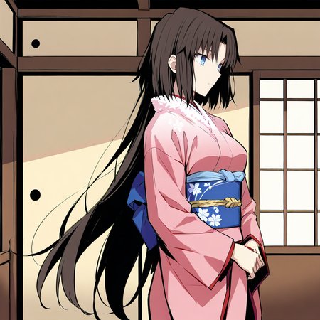 ryougi shiki (simple anime style)