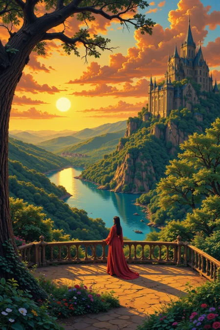 hotel beautiful  landscape, golden hour, woman, very intricate, very detailed, sharp, bright, colorful, <lora:Hand v2:0.5> <lora:Anti-Blur:1><lora:Insane Detail Slider:0.25>  <lora:flux.1_lora_flyway_Epic-detail_v2:0.3> <lora:fluxenhancer:0.25> <lora:Anime_style:0.7> anime style