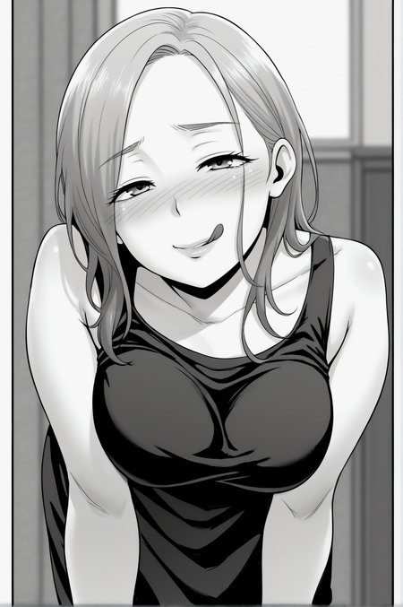 score_9, score_8_up, score_7_up, monochrome, manga_source, best background, detailed background, manga, grayscale  Mao, naughty face, horny, blush, indoors, naughty face, indoors, bent over, <lora:JN_Mitsuki:0.8>