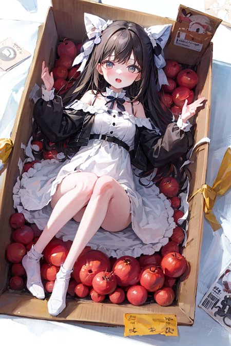masterpiece,solo,1girl,  <lora:DeliveryV1-000006:1.1>,in_box,
