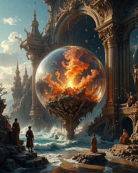 Amphitheaters staging quantum plays, Yōkai, amber-resin refuge with,
 plasma-tube filaments, Art Nouveau gold scrollwork, light-filament elevators in, evaporated ocean basin with geometric salt flats, Terraformed asteroid clusters style, dark-energy pulse shockwaves,
<lora:tbh124-sdxl:0.15> style of Jean-Antoine Watteau,
<lora:tbh129-sdxl:0.15> style of Michael Cheval,
<lora:Sinozick:0.15>,
<lora:add-detail-xl:0.7>,
<lora:aidmaMJ6.1_v0.5_2:0.3> aidmamj6.1,
<lora:Flux-XL_Scenery:0.15> flux-scenery,
<lora:Flux-style-xl-lora:0.15> flux-style,
8K resolution, ultra-detailed cinematic composition, contemporary concept art style, volumetric magical atmosphere with ethereal glow, rich complementary color palette, vivid gradients and chiaroscuro contrast, dynamic perspective with layered depth of field, inspiring awe-inspiring mood, Unreal Engine 5 render quality, intricate textures, flawless anatomy, rule of thirds composition, luminous highlights, surreal ambiance, award-winning illustration, harmonious balance of light and shadow, photorealistic details, ArtStation trending, chromatic accents, nostalgic futurism, dreamlike serenity, bold creativity, professional finish, sharp focus, ambient background, fascinating dynamic motion,, Baroque art style, dynamic composition, dramatic lighting, rich colors, intricate details, professional-grade execution, captures the grandeur and theatricality of the Baroque period