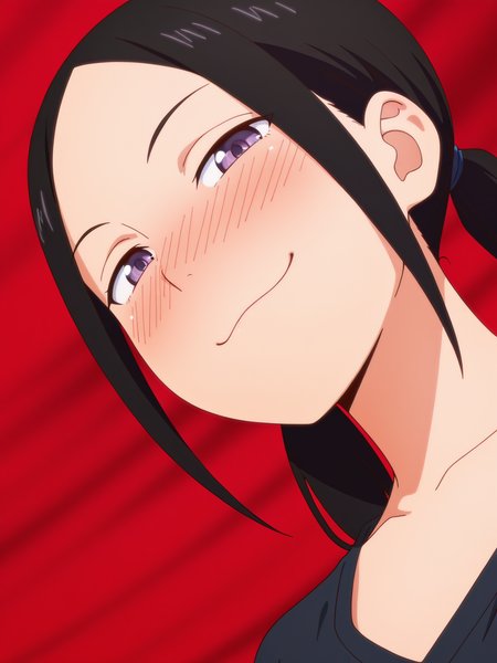 masterpiece, best quality, amazing quality, absurdres, newest, dynamic_angle, defined facial features, anime coloring, anime screencap, red blue background,
<lora:4in1_Chio_Manana_Yuki_Chiharu_ILv0a:0.8> m@nana n0nomura, smug, upper body, blush,