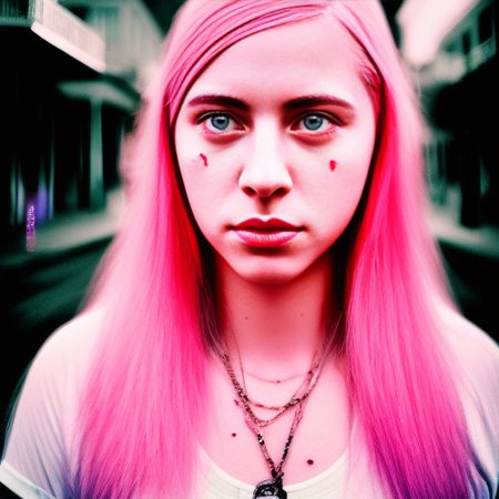 extremely realistic photographic portrait of Anna Thompson nonbinary trans feminine cajun  standing outside in New Orleans 128k AGFA portrait extremely detailed photorealistic photographic portrait Kodak rim lighting duskypie mdjrny-v4 style