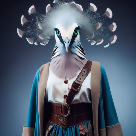 score_9, score_8_up, score_7_up, score_6_up, score_5_up, score_4_up,anthro,realistic, photo, real, victoria_pigeon, white body, looking at viewer, white feathers, topwear, male, front view, green eyes, detailed, holding object, realistic, half-length portrait, belt,<lora:Anthro_birds_for_pony_-_2:1>