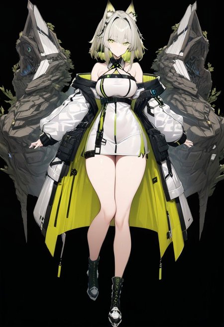masterpiece, best quality, ultra-detailed, beautiful, nai3, 1girl, solo, full_body, tachi-e, 
kal'tsit_\(arknights\),