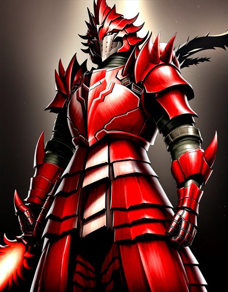 solo, <lora:Rathalos_Armor:0.5>, rathalos armor, man wearing rathalos armor,dark cavern background, male armor, Masterpiece, High resolution, 4K, realistic looking armor,  realistic proportions, analog style