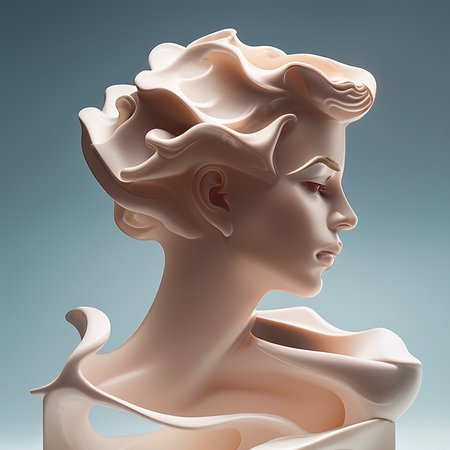 refractive perfume glass bottle advertisement, product photography, white marble statue, art by FloralMarble, cgi_animation, water roses hyperflow, cinemahelper photohelper, sunny day, smoke,  volumetric lighting, odysseysd2, motion blur, depth of field, vintagehelper