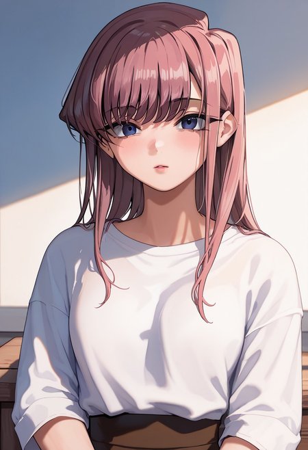 score_9, score_7_up, 1girl, solo, blond hair, blue eyes, komi shouko,   <lora:Mamimimi-000036:1>