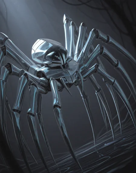 <lora:T_1000000_(Terminator)_(Illustrious)_(AD):1>T 1000000, liquid metal robot, ambiguous form, 
((
exterior, science fiction,
dutch angle, dynamic action, villain, solo, powerful, superiority, liquid metal tentacles, non humanoid form, ambiguous spider form, 
)),
BREAK: very awe, aesthetically pleasing, masterpiece, best quality, amazing quality, very aesthetic, depth of field, absurd details, depth of field, atmospheric rendering, natural shading, soft shading, photographic realism, 8K 3D CGI render,
BREAK: lazympos, lazypos (3),