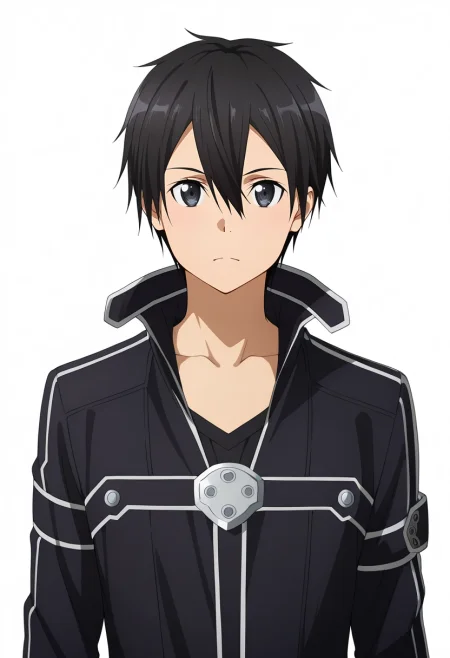 masterpiece, best quality, intricate details, (photorealistic:0.6), looking at viewer, 1boy, solo, male focus, <lora:kazuto_kirigaya_ilxl:0.94>, kazuto_kirigaya, kirito, black hair, black eyes, short hair, hair between eyes, , ,