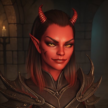 score_9, score_8_up, score_7_up, score_6_up, score_5_up, score_4_up, source_anime,  Dremora, demon, colored skin, red skin, armor, portrait, evil smirk, basement, dungeon, score_9, score_8_up, score_7_up, score_6_up, score_5_up, score_4_up, source_anime, Dremora, demon, colored skin, red skin, armor, portrait, evil smirk, basement, dungeon, highly detailed, very beautiful, dramatic light, cinematic, delicate