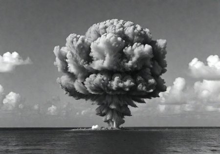 <lora:Smoke_XL:1>  atomic bomb in the form of smoke_xl detonated on a pacific island