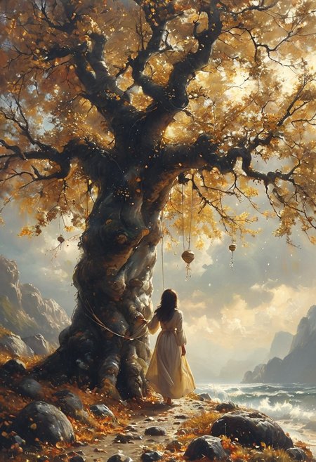 I'm discreetly on a tree in the leaves.
Filling my life with meaning,
Spinning my thin thread.
There are many of us in the tree
And each one is born a silkworm
And spins its own thread
And the seas were filled to the brim with drops,
And the stones are joined together by grains of sand,
Eternity must be such a long time.
I've only got my tiny contribution to make,
In my short life I could weave
A thread of silk.
Some are caught in the web of religion,
Some are delusional about aliens from Mars,
I'm spinning my own delicate thread.
Some discover the secret of the universe
Some struggle with the hardness of stone,
I'm spinning my own thread
I can't do anything else
I'm a little worm
The world's a crazy place that goes by 
And we make with our hands
Weightless, thin fabrics
The beauty is tangible