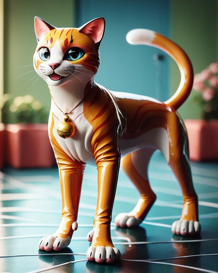 1score_9, score_8_up, score_7_up, intricate details, 
<lora:Latex_World_Morph:1>, Latex, latex 
1boy(feral furry, 
cat
full body, looking at the viewer:2, solo, smiling), detailed background, depth of field, subsurface scattering, 
<lora:ral-chrosc-clr:0.3>, ral-chrosc-clr,
<lora:xl_more_art-full_v1:0.4>,
<lora:add-detail-xl:0.4>