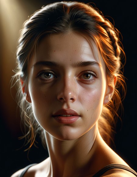 an analog photograph of a woman, masterpiece, best quality, high quality, insanely realistic, hyperrealism, high resolution <lora:ral-chrosc-clr:1> ral-chrosc-clr