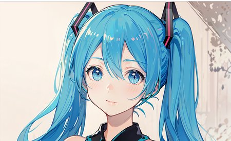 hatsune miku, face focus, 1girl, blue eyes