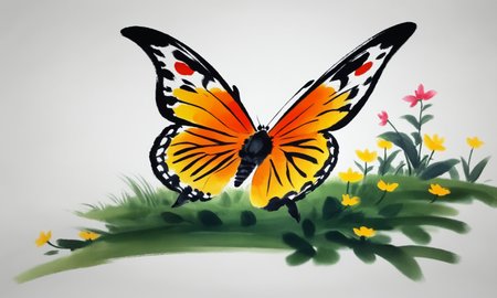 <lora:cipcd_xl-000005:0.9>,a colorful theme cipcd_xl painting,a butterfly is sitting on the grass,chinese zodiac,no humans,solo,whitebackground,simple background,simple detailed,8K,HDR,UHD,masterpiece,best quality,high resolution,wallpaper