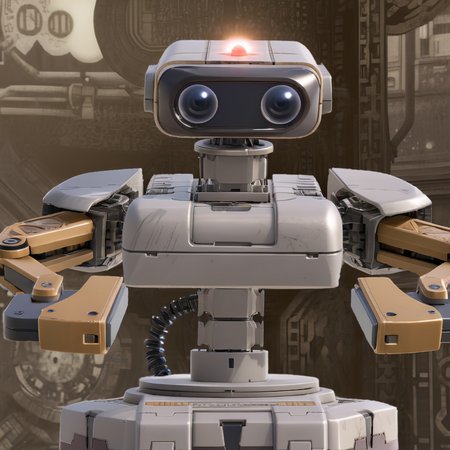<lora:ROBXL:0.7> robot robxl, grey, faded, old, sepia tone, (anime, masterpiece, intricate:1.3), (best quality, hires textures, high detail:1.2), (4k),(incredibly detailed:1.4),UHD, 8K, ultra detailed