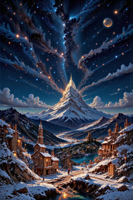 (winter:1.3),  beautiful (Kazakh) fantasy landscape,  bright luminous starry night, woman, intricate, very detailed, sharp, colorful, <lora:Hand v2:1> <lora:Anti-Blur:1> <lora:Insane Detail Slider:0.5>   <lora:Flux.1_Turbo_Detailer:0.6> <lora:flux-photo-transparent_Alpha_1.0:0.8> <lora:flux.1_lora_flyway_Epic-detail_v2:0.6> <lora:Painterly01b_CE_FLUX_AIT:0.8> pntrlyCE_style, <lora:VividlySurreal:0.8>, <lora:FluxMythP0rtr4itStyle:0.8> mythp0rt