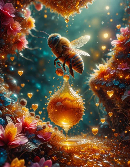 macro shot, extreme close-up of a drop of honey, revealing a miniature beehive within, high detail and vibrant colors, nature's intricate beauty 
 <lora:ral-vltne:1> ral-vltne
<lora:add-detail-xl:1>
<lora:MJ52:0.35>,
<lora:SDXLFaeTastic2400:0.325>,
(settings by AIDigitalmediaaggency:0.0001),
OverallDetailXL