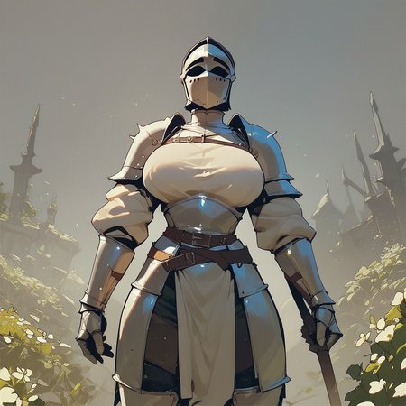 score_9 score_8_up score_7_up, knight, large breasts