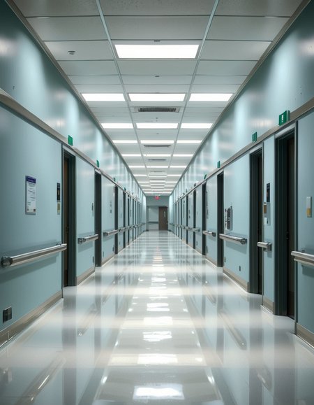 A long, sterile hospital corridor with bright white walls and a polished, reflective floor. The fluorescent ceiling lights cast a cold, clinical glow, emphasizing the cleanliness of the space. The hallway is lined with closed patient rooms, each marked with a small number plate. Stainless steel handrails run along the walls, and a few medical carts are neatly parked near the side. The corridor appears empty, creating a sense of stillness and anticipation. At the far end, a set of double doors with small glass windows leads to another section of the hospital. The atmosphere is quiet, professional, and highly sanitized, evoking a sense of order and precision.
<lora:SDXLFaeTastic2400:0.4> <lora:extremely_detailed:0.4> extremely detailed, <lora:sterile_hospital_c0rr1d0r:1>,sterile hospital c0rr1d0r, Masterpiece,best quality,hi res,8k,hi res,8k,award winning,(sharp focus, intricate, highly detailed),